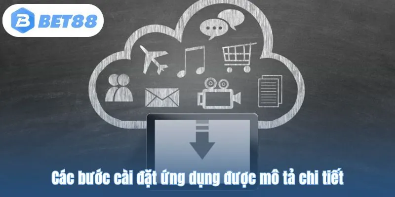 Các bước cài đặt ứng dụng được mô tả chi tiết